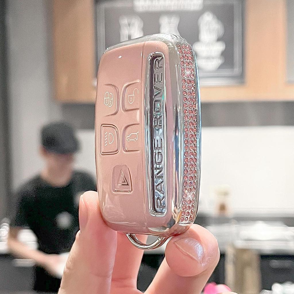 Land Rover Schlüsselhülle für Discovery, Range Rover Evoque, Velar, Freelander, Defender, Sport - High-End Auto-Schlüsselhülle