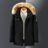 Real Fur Collar Winter White Duck Down Coats for Men Prakas Hooded Thick Warm Down Jackets Man Outerwears
