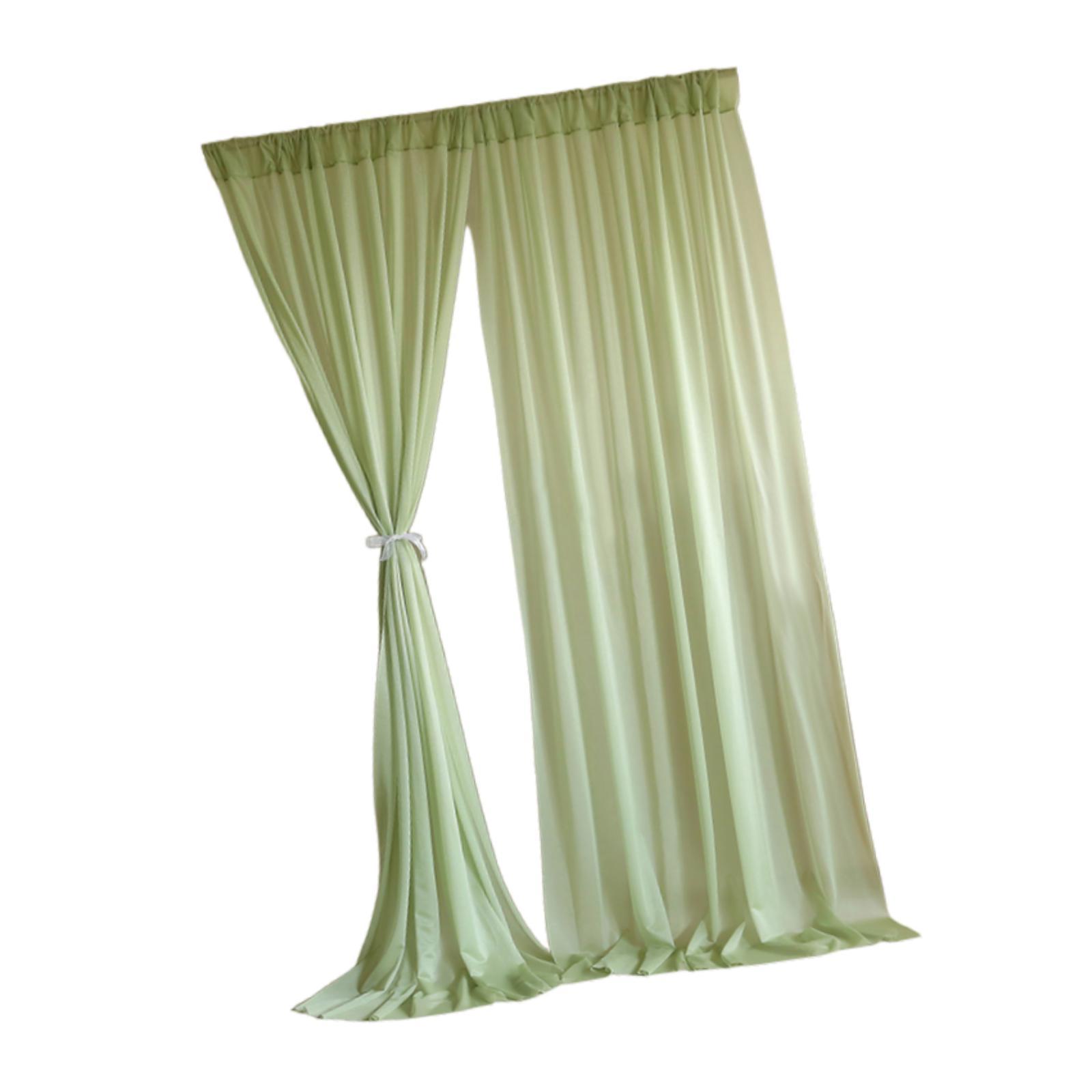 

Backdrop Curtains Decorative Background Lightweight Soft Wedding Decoration 2 Panels for Room Wedding Party Engagement Festival зелений
