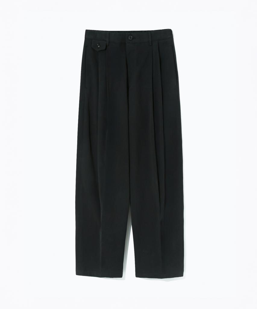 TRIP LE SENS Pocket Double Pleated Slacks_Black