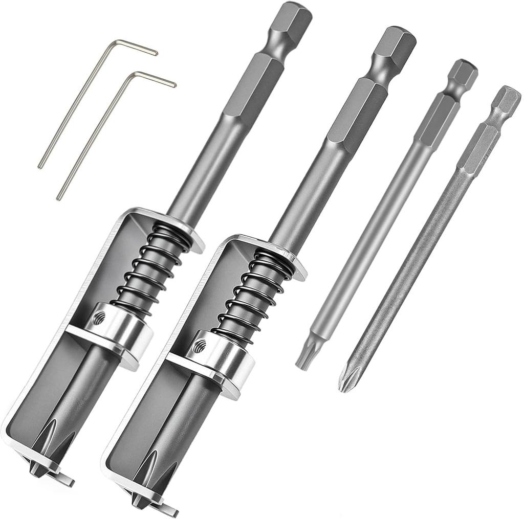 Screwdriver Screw Holder Bit Set, Magnetic Screw Holding Attachment with PH2 Bits for One-Handed Driving and Home Repair