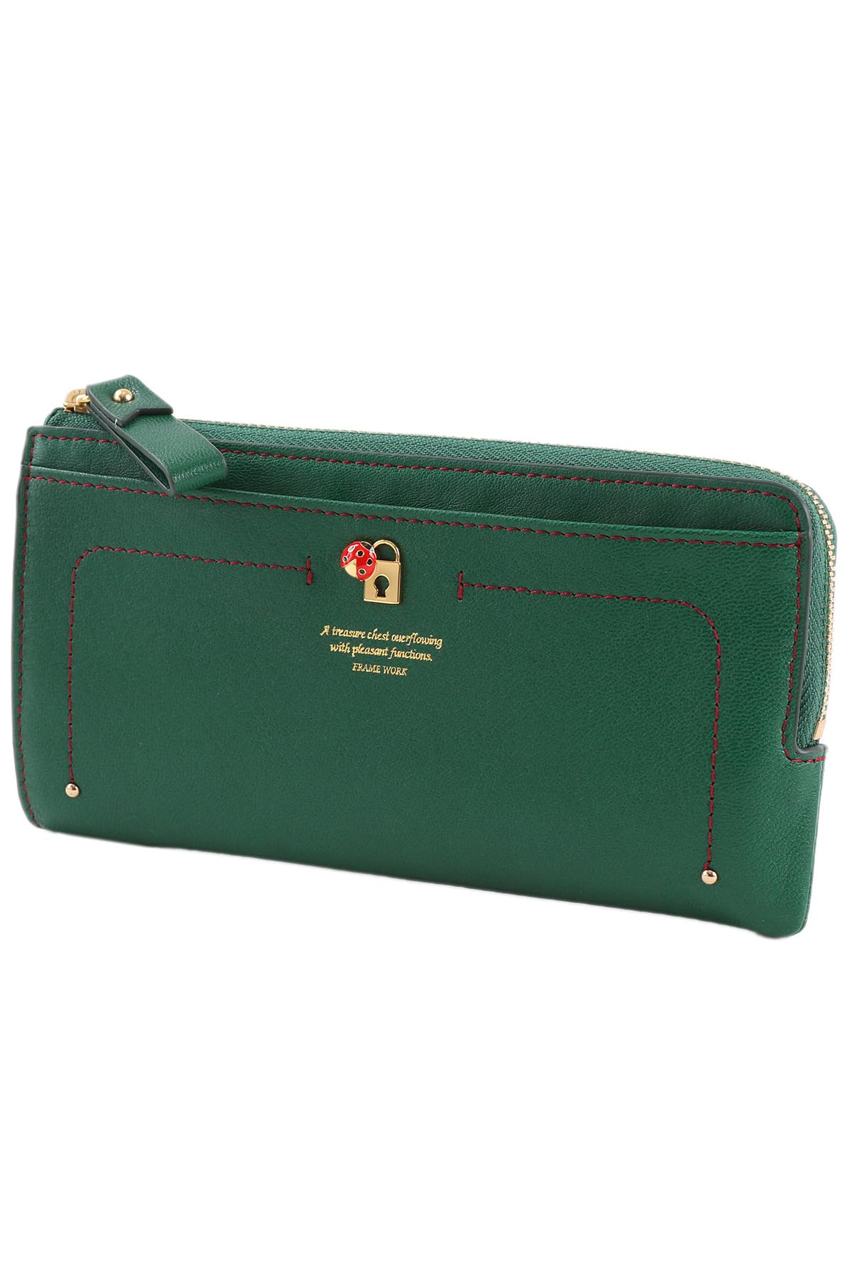 

Framework Long Wallet with L-Shaped Zipper, Green, FW-44715-50