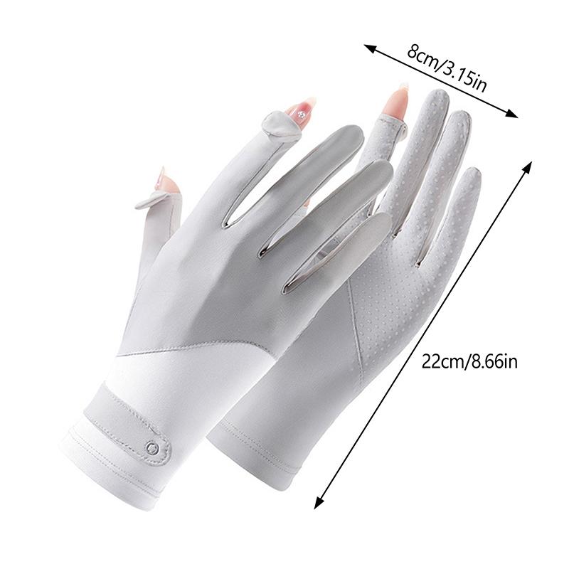 Sun Protection Gloves Sunscreen Breathable Anti-Uv Cooling Fabric Slip Gloves For Outdoor Cycling Driving