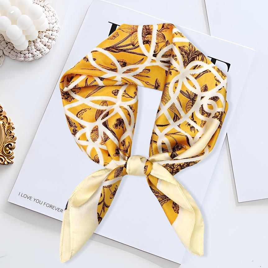 Strictly Selected 70 Silk Scarves, Simulated Silk Small Square Scarves For Women, Retro High-End Thin Versatile Professional Scarves