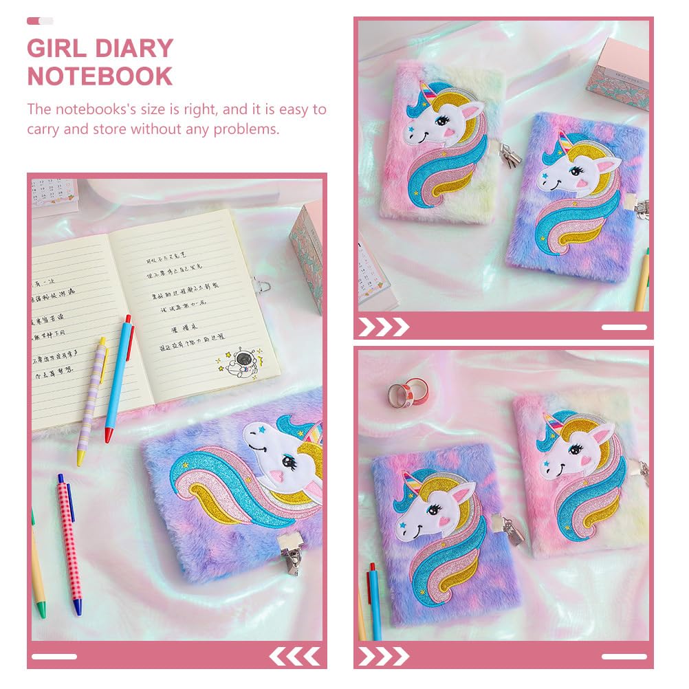 NUOBESTY Unicorn Fete Papetărie Elev Școală Primară Caiet Blocat Caiet Blocat Jurnal Caiet Drăguț Fată Elev Școală Primară Drăguț