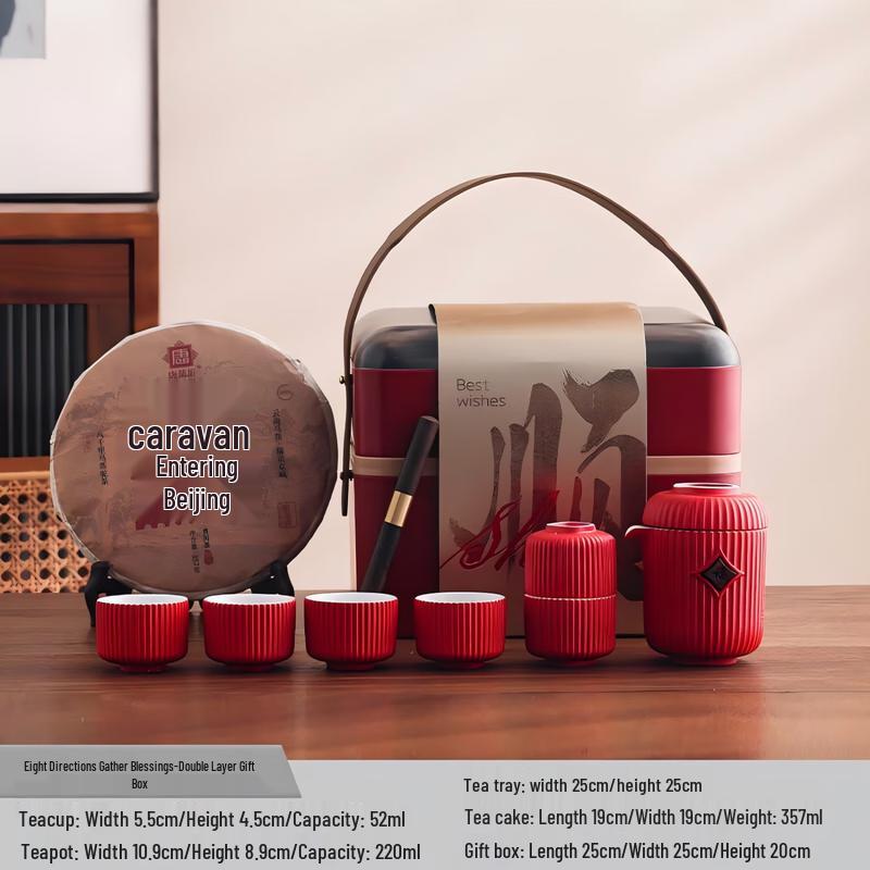 

Hongyu Eight Directions Fortune 13-Piece Tea Set