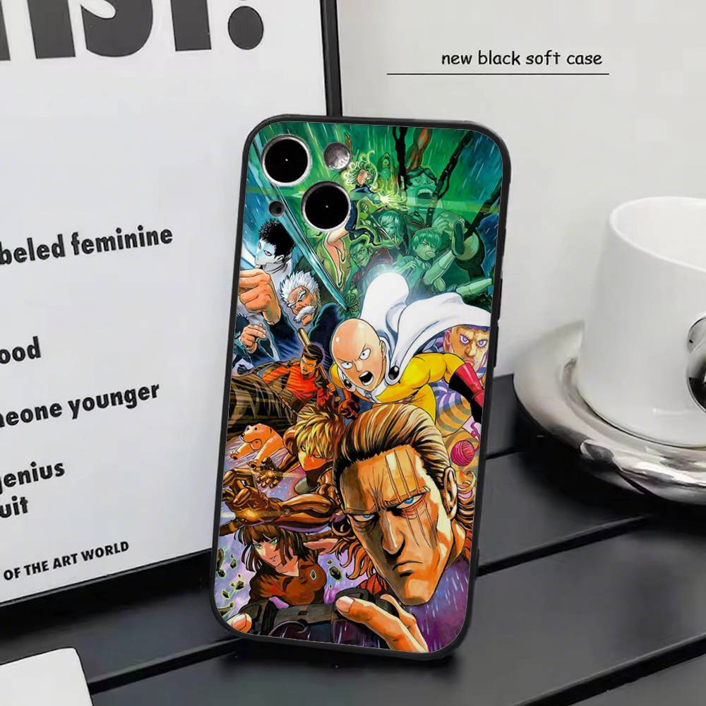 One P-Punch Man Saitama For Iphone 17 Air 16 Pro Max 15 14 13 Full Cover Anti-Shock  MagSafe Cover