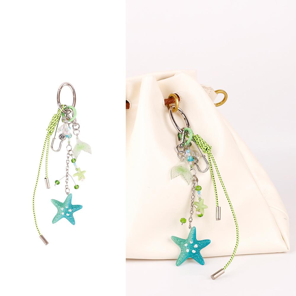 New starfish chain bag pendant fashionable ocean series ins fresh and sweet wind keychain pendant