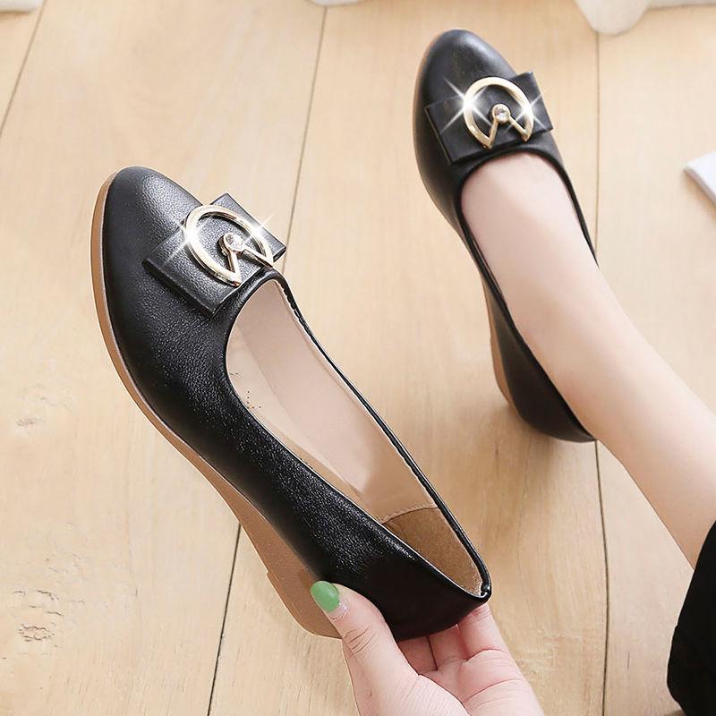 Round Toe With Medium Heels Women's Shoes Summer Work Ladies Pumps On Promotion High Quality Chic and Elegant Slip On Footwear