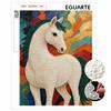 DIY Pearl Art Painting Majestic Horse Handmade Craft Modern Wall Decor Leisure Relax Activity Nice Gift for Novice Art Practitioners Home
