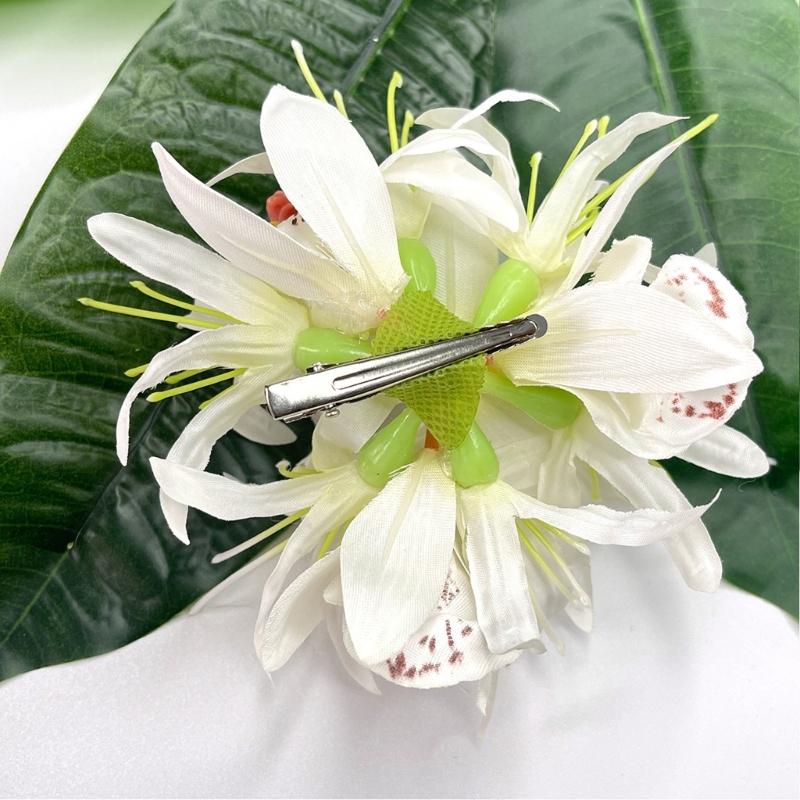 Pince à Cheveux Fleur Tropicale Épingle à Cheveux Florale Barrette Décoration de Cheveux Accessoires de Cheveux Pour Coiffures de Mariée et de Tous les Jours