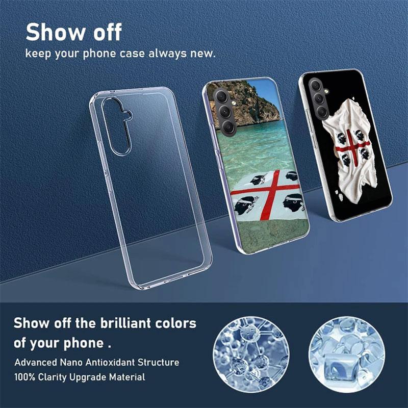 Flag of Sardinia Phone Case for Samsung A16 A26 A36 A56 A17 A37 A57 A07 A06 A02S A03 A04S A05S Galaxy Note 20 10 A50S A71 A51 A3