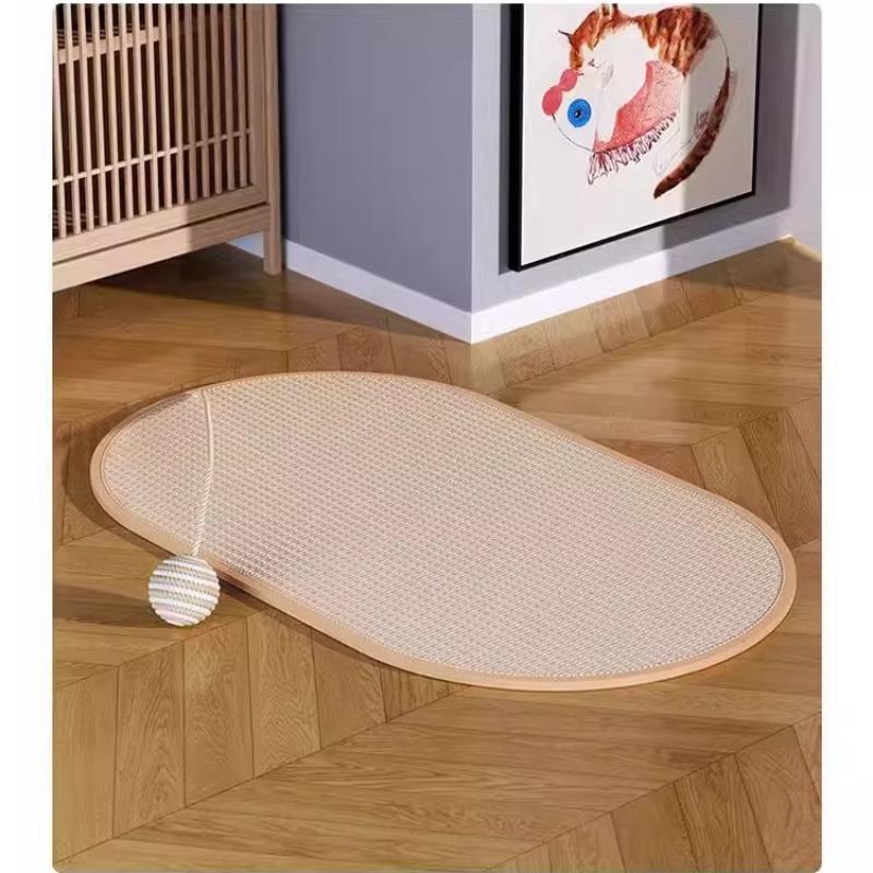 3-in-1 Sisal Cat Scratch Board Wall Mounted Vertical Wear-resistant and Anti Cat Scratch Pad Sofa Protection Sticker Scratch Pads with Balls 1pcs
