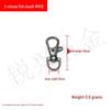 Zinc Alloy Fish Mouth Buckle for Dog Luggage, Shoulder Straps, Keychains, and Webbing.