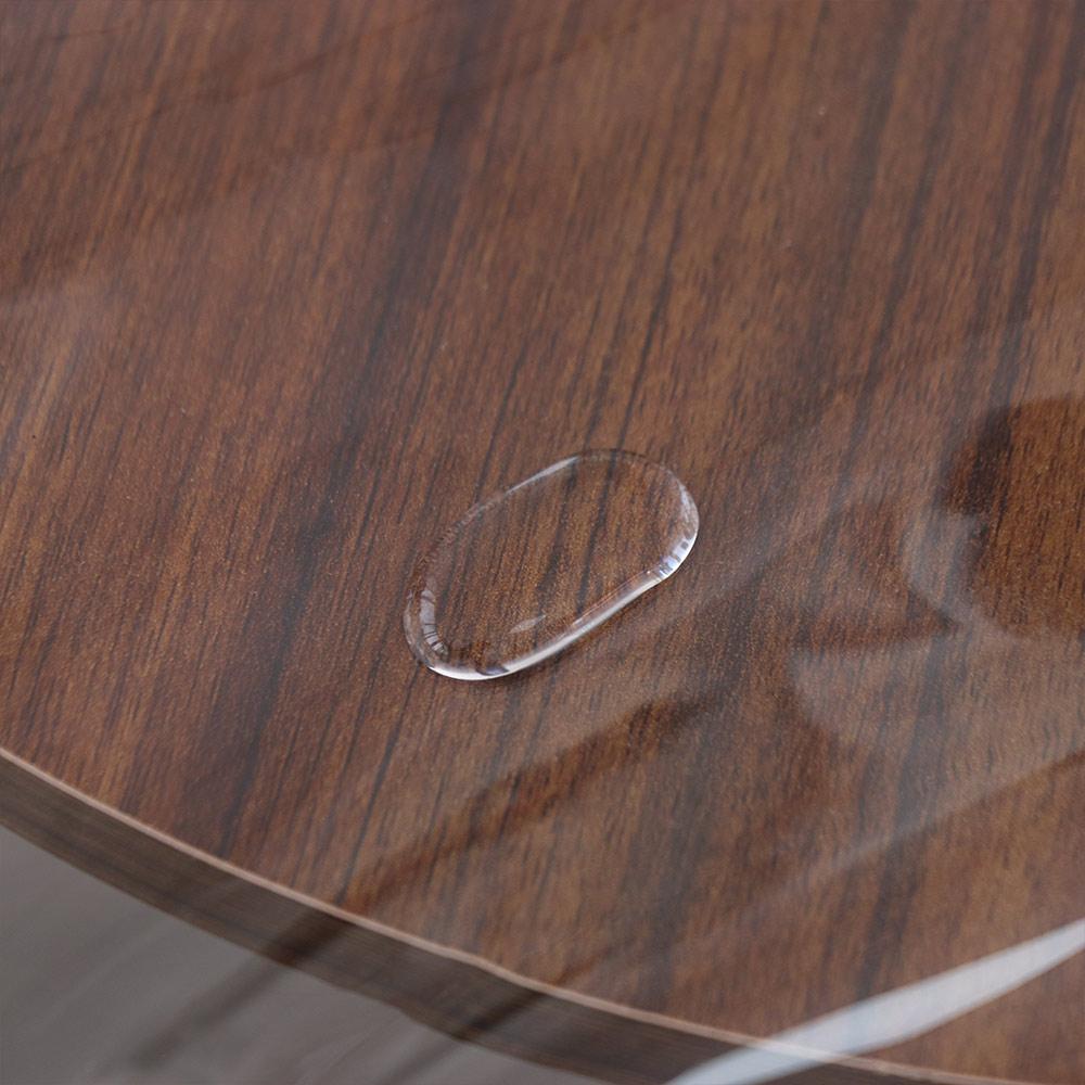 Waterproof Round Transparent Tablecloth PVC Table Pad Dining Table Table Cover Household