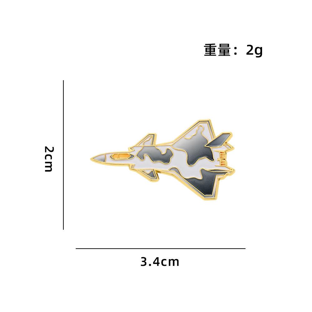 Anstecknadel für Flugshows, Hubschrauber, unbemannter Kampfjet, Brosche, Metallmodell J-20, Sammlerstück für Militärfans, Geschenkidee