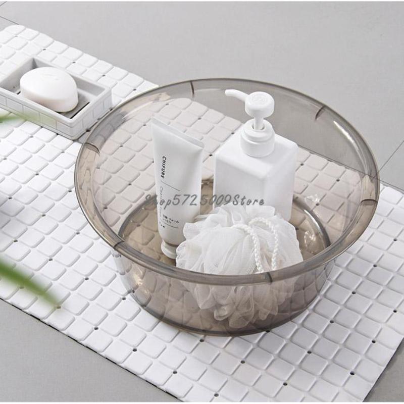 Thickened Transparent Washbasin Student Dormitory Washbasin Large Foot Wash Basin Creative Household Plastic Wash Basin