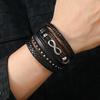 Braided Leather Bracelets for Men Vintage Life Tree Charm Wood Beads Ethnic Tribal Wristband Rope Bracelet Set