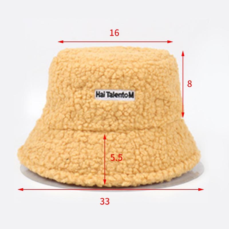 Autumn and winter ladies hat teddy plush bucket hat fashion versatile basin hat warm hat