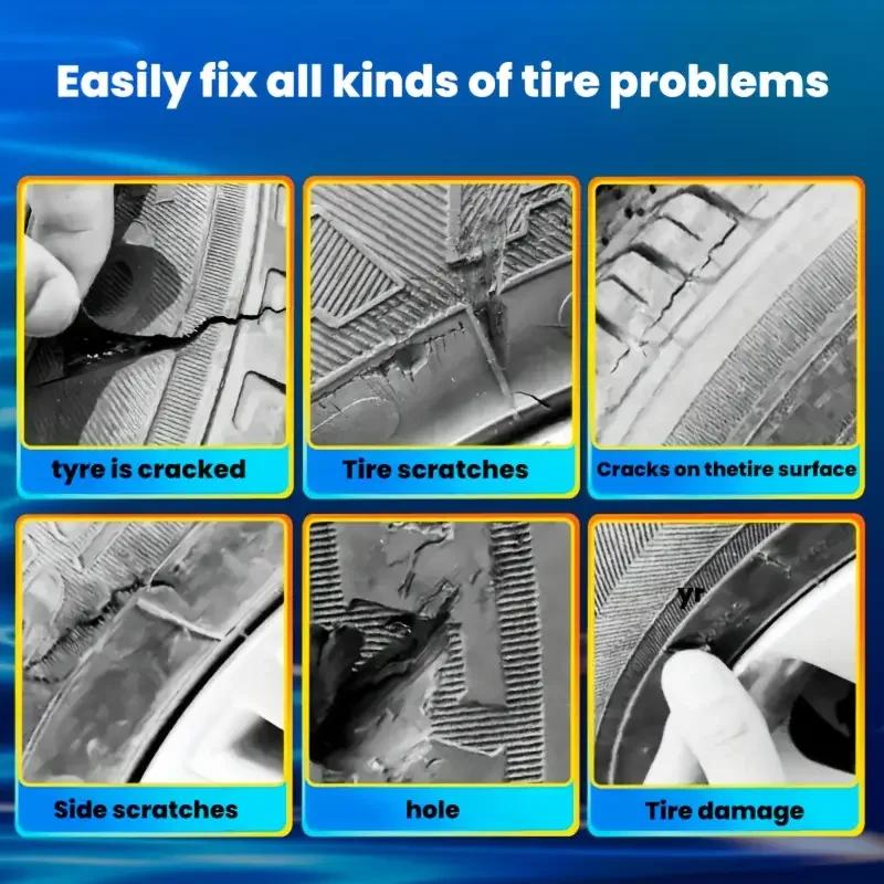 Tire Repair Glue Waterproof & High Temperature Resistant Black Sealing Waterproof And High-Temperature Resistant Repair Adhesive