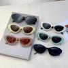 European and American style cat eye small frame trendy sunglasses small fragrant style high-end street photography thin jelly sunglasses