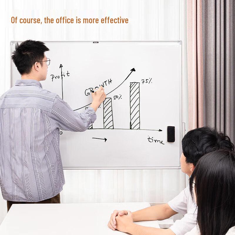 Deli 90x60cm H-Type Double-Sided Whiteboard