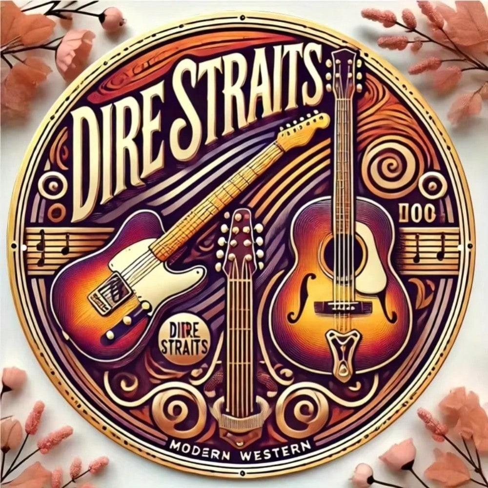 

Vintage Dire Straits Tin Sign Metal Wall Art Music Room Bar Decor 20x20 різнокольоровий