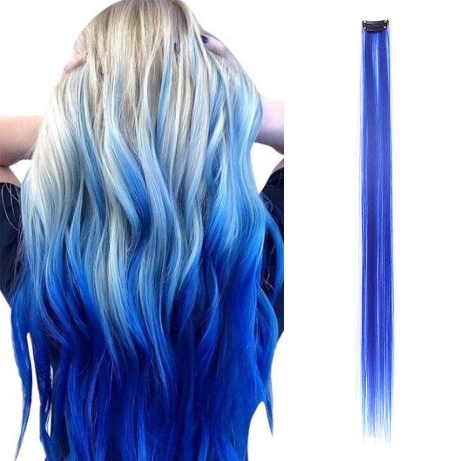 Colorful Invisible Clip-In Hair Extension: High-Temperature Silk for Highlighted Straight Hair