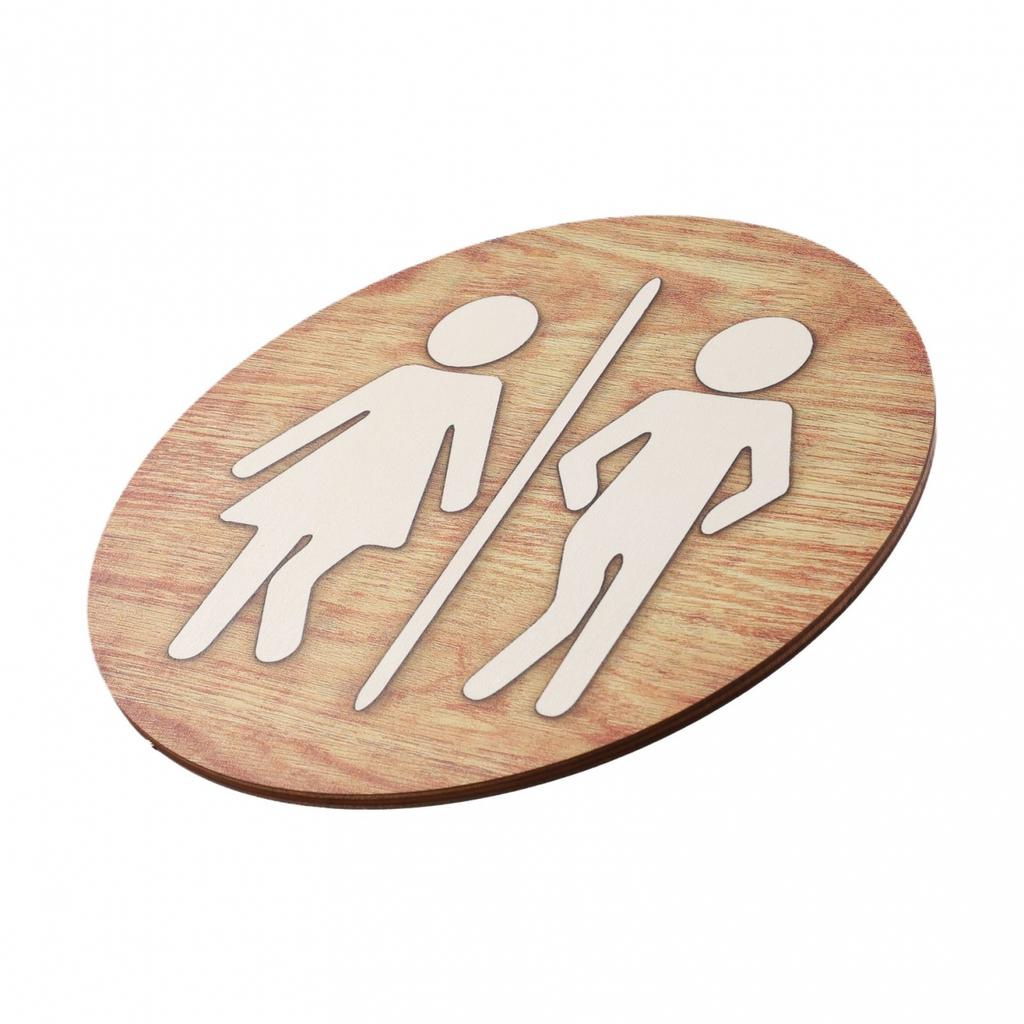 Bathroom Wooden Sign Bathroom Creative Toilet Wall Sign Door Decoration