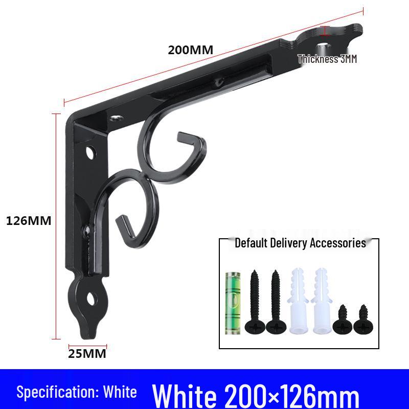 Wall-Mounted Iron Art Bookshelf/Planter Support