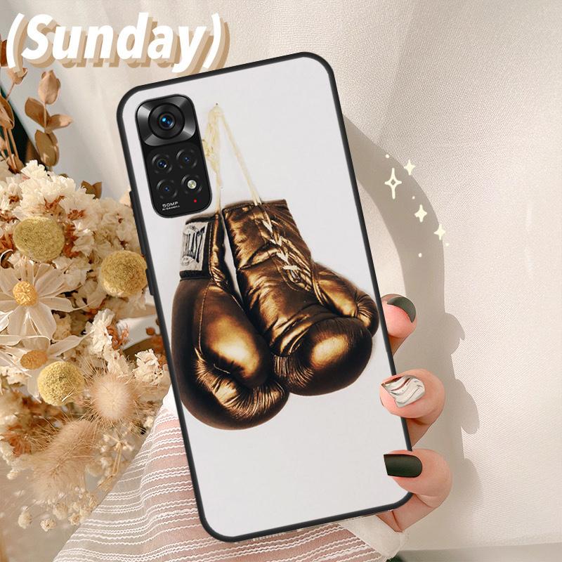 Boxing Gloves Case For Redmi Note 11 10 8 9 12 Pro Plus Note 12S 11S 10S 9S Cover For Redmi 12C 9C 10C 10A