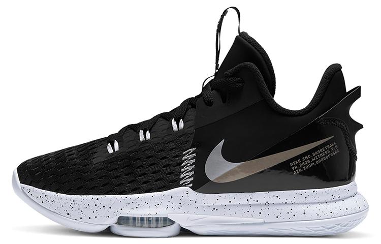 Nike LeBron Witness 5 Black Metallic Silver CQ9380-001 42.5