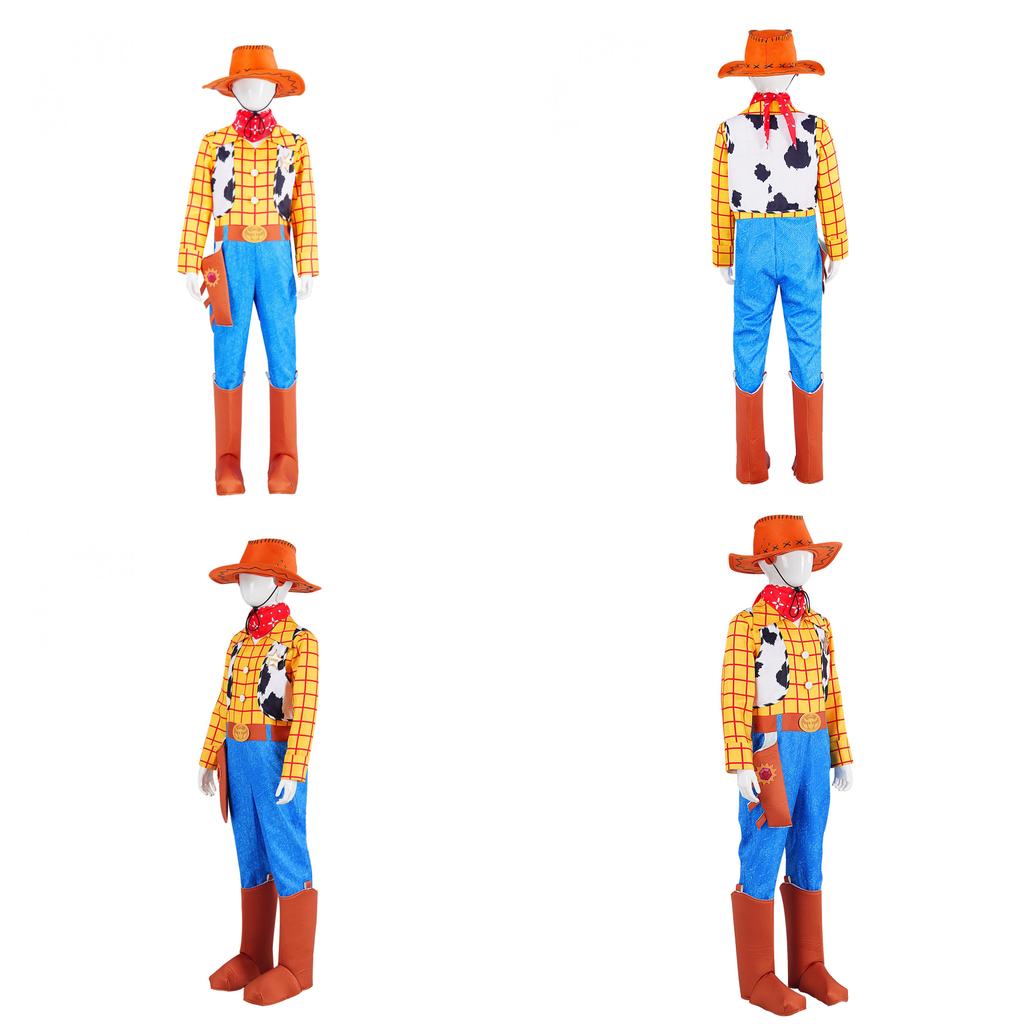 Disfraz Cosplay de Woody de Toy Story con Tejido de Poliéster para Role Play de Anime Adultos