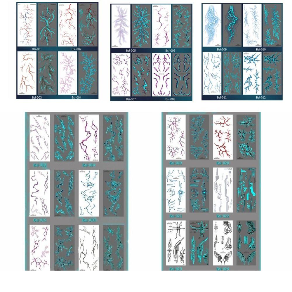 Crack Mark Temporary Tattoo Stickers Waterproof Body Art Stickers Halloween Tattoo Stickers Makeup