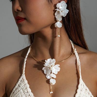 Sunflower Tassel Exaggerated Mermaid Ji Flower Bamboo Joint High Sense Ginkgo Leaf Collar Choker