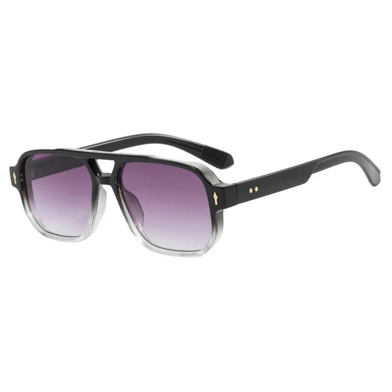 

Ретро заклепки квадратные солнцезащитные очки женские модные брендовые дизайнерские градиентные оттенки УФ400 мужские трендовые стимпанк солнцезащитные очки для мужчин only 1pcs sunglasses