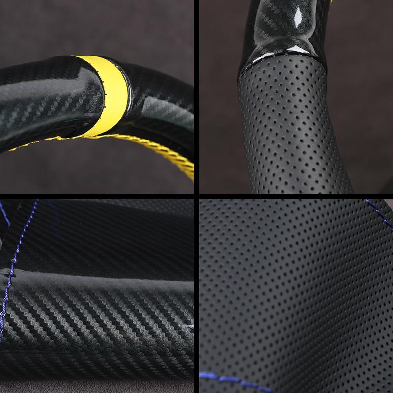 ize Carbon Fiber Leather Car Steering Wheel Cover For Mazda CX-3 CX3 CX-5 CX5 2017 2018 Mazda 6 CX-9 Suede Car Accessories