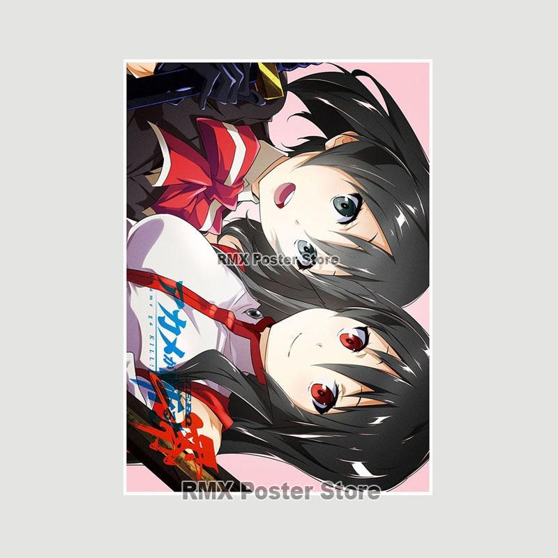 Akame Ga Kill Anime-Poster und Drucke, Wandkunst, Dekoration, weißes Papier, dekorative Gemälde, Bilder, Wohnzimmer, Zuhause, Wandbild