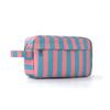 Zipper Striped Makeup Bag Lightweight Cosmetic Pouch Ideal Gift Storage Bag  Business Trip