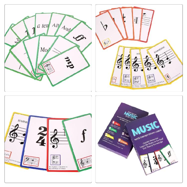 Flashcard Musicali Strumento di Studio Apprendimento Teoria delle Note per Pianoforte Flashcard Carte per l'Educazione Musicale per Studenti di Musica Principianti