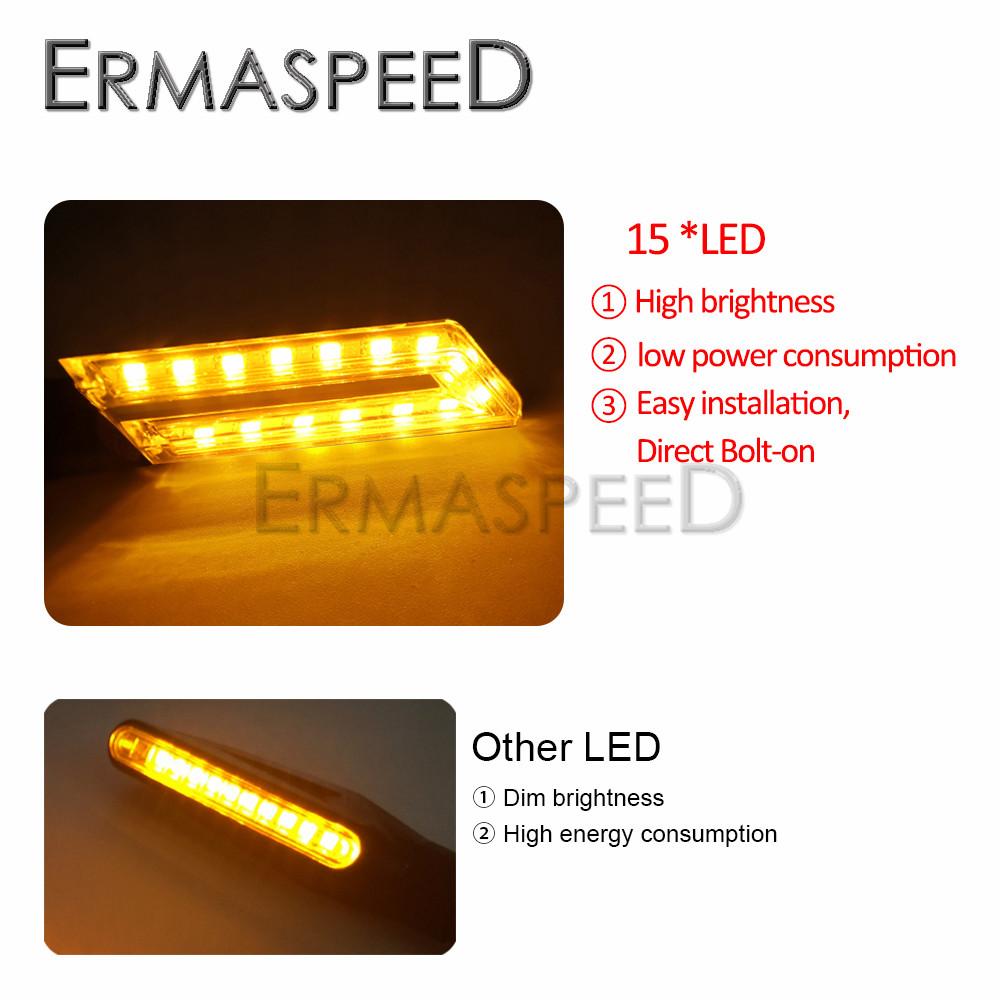 2PCS 12V Universal Motorcycle Turn Signal Indicators 15 LED Lamp Turning Lights Accessories For Electric Scooter Motorcycle