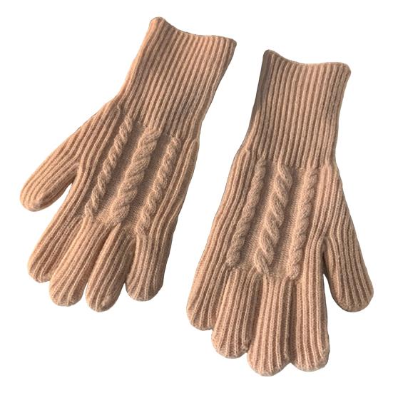 

Wool Blend Knitted Gloves Unisex Winter Touchscreen Gloves Windproof Warm Finger Gloves for Driving Texting Daily Errands