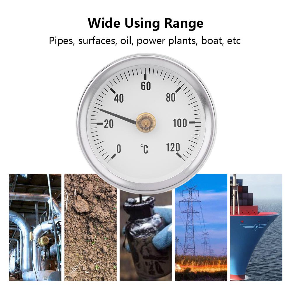 6300CMm Waterproof Dustproof IP55 Bimetal    Thermometer for Pipe  S, Oil Power Plants
