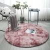 Nordic Round Tie Dyeing Plush Soft Carpets for Living Room Coffee Table Blanket