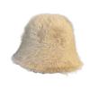Warm Winter Fisherman Hat Furry Anti-cold Bucket Hat Temperament Plush Bucket Cap  Autumn