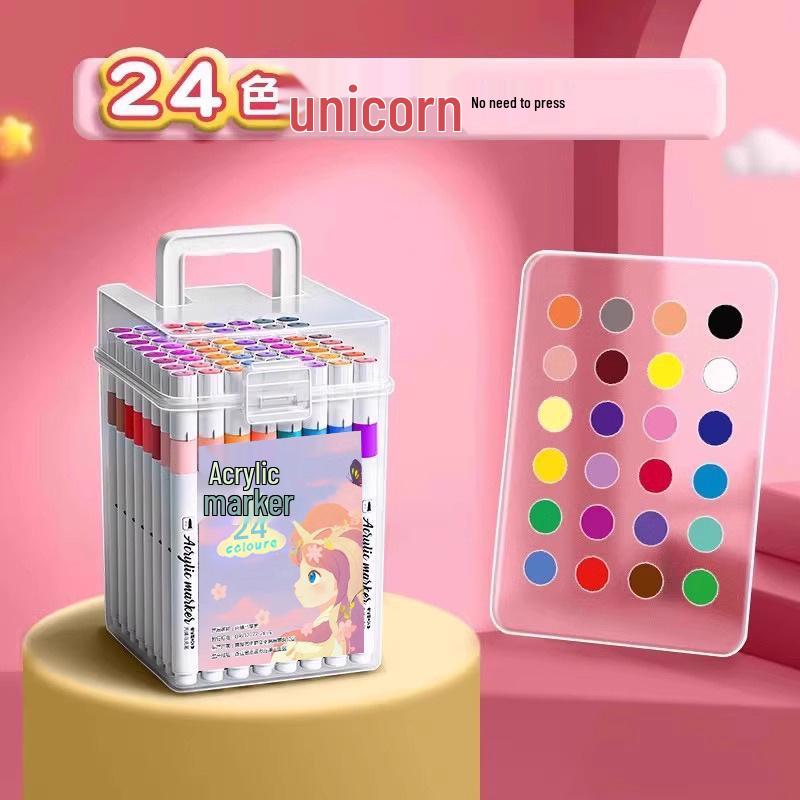 Acrylic Markers: 36 Color Washable, Stackable, Opaque Watercolor Pens for Children's Art Projects