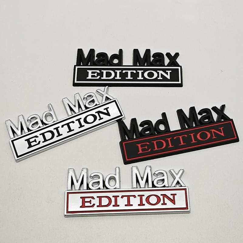 3D Logo Mad Max Edition Emblem Sticker Badge Fender Funny Decals Car Truck Replacement Door Decoration for Universal Car SUV