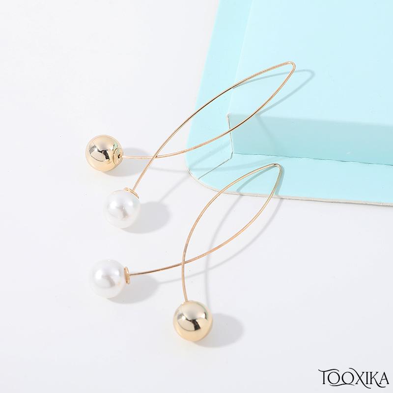 

Серьги Tooxika Cold Style Tassel Line для женщин, простые длинные серьги с жемчугом, индивидуальные и универсальные серьги