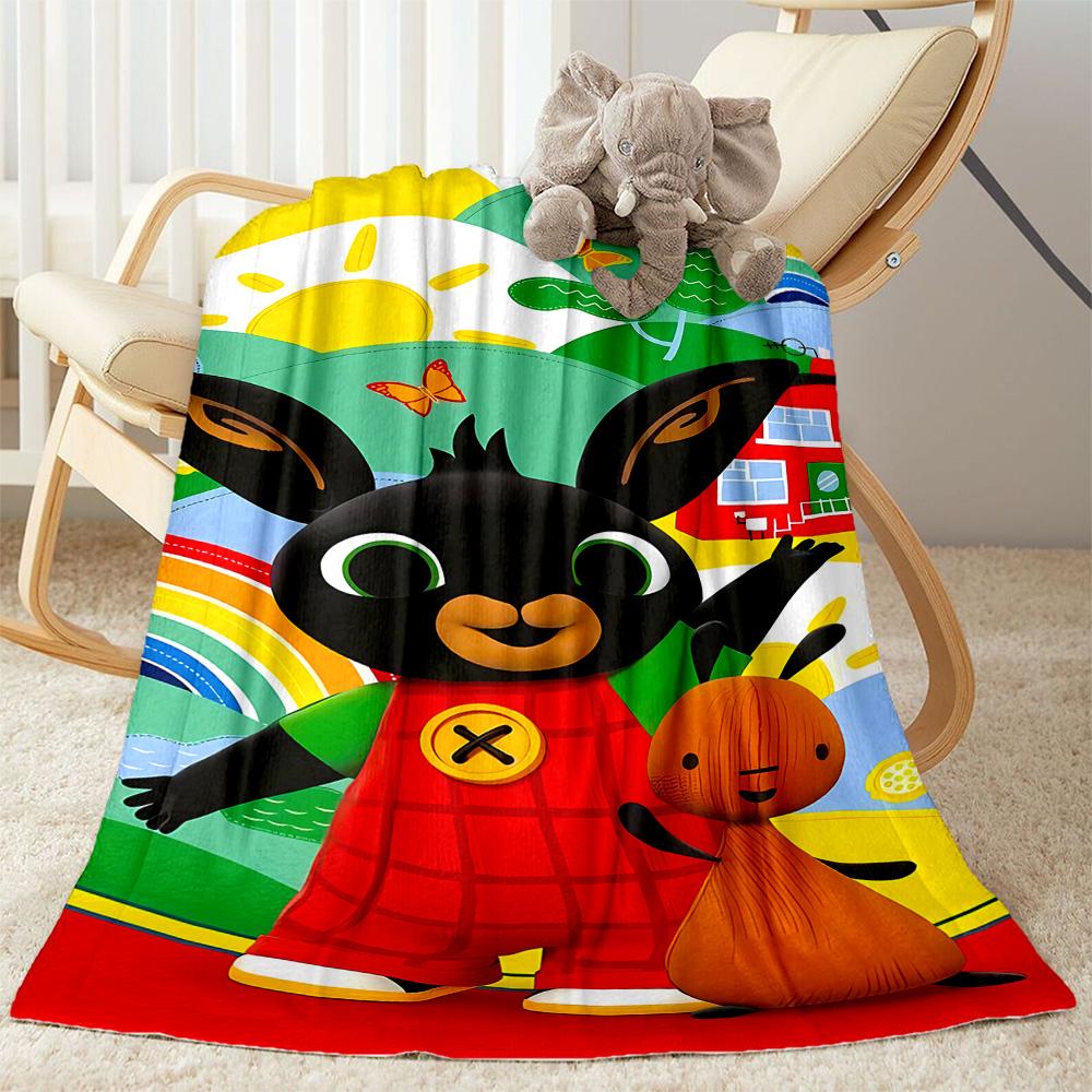 Bing's Colorful Adventure Blanket Warmthful Decor Suitable for Chair Picnics Bed Four Seasons Multipurpose Modern