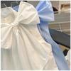 Blouse Blanche Femme Blouses Femme Mode Nœud Sans Manches Ample Chemises Mode Douce Été Blouses